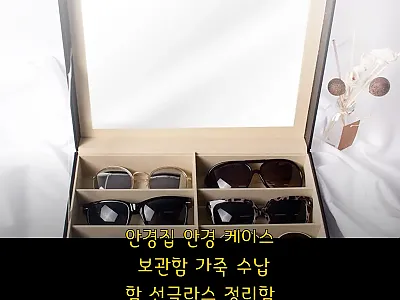안경집 안경 케이스 보관함 가죽 수납 관련 이미지 1